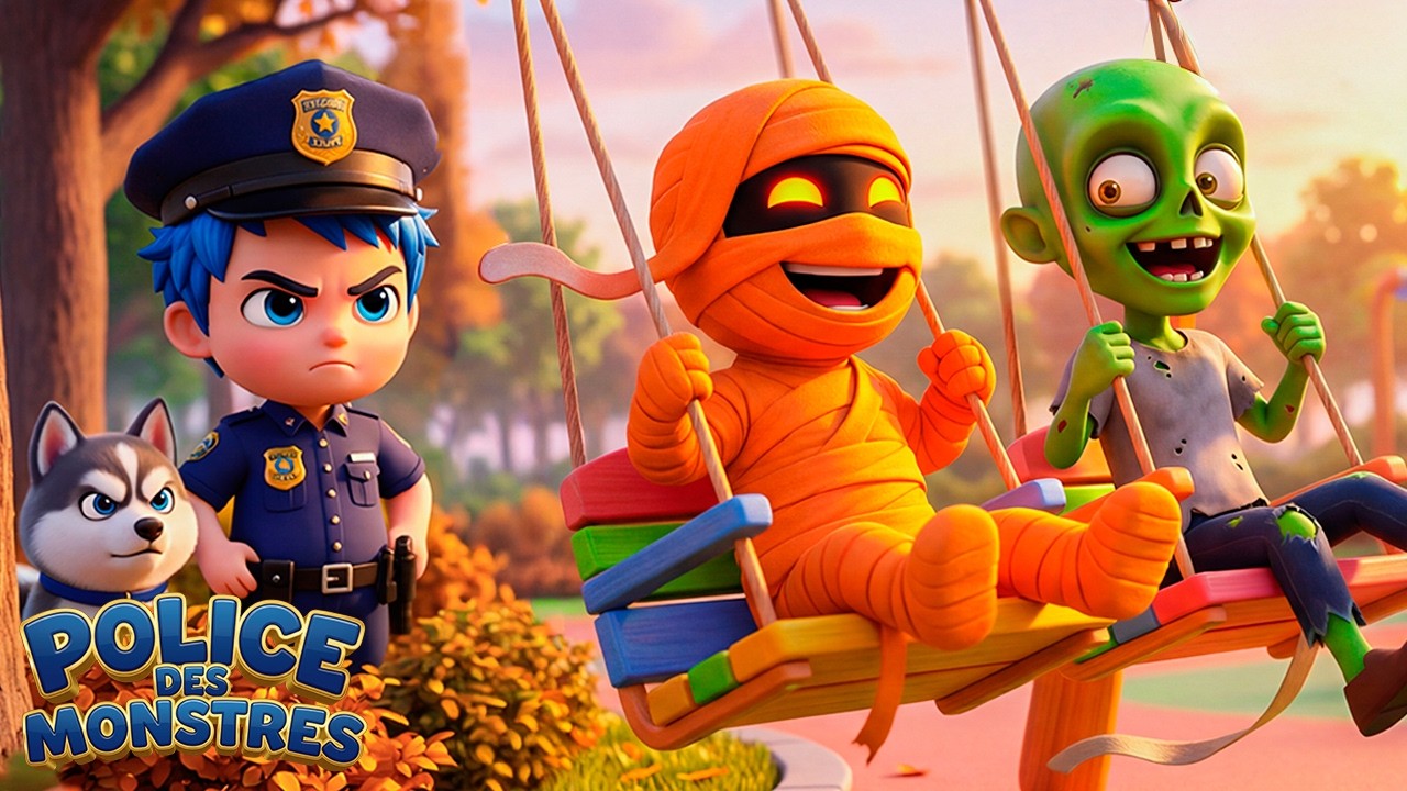 Les Monstres au Parc de Jeux ! 🚨 | Chansons pour Enfants | Monster Police Français