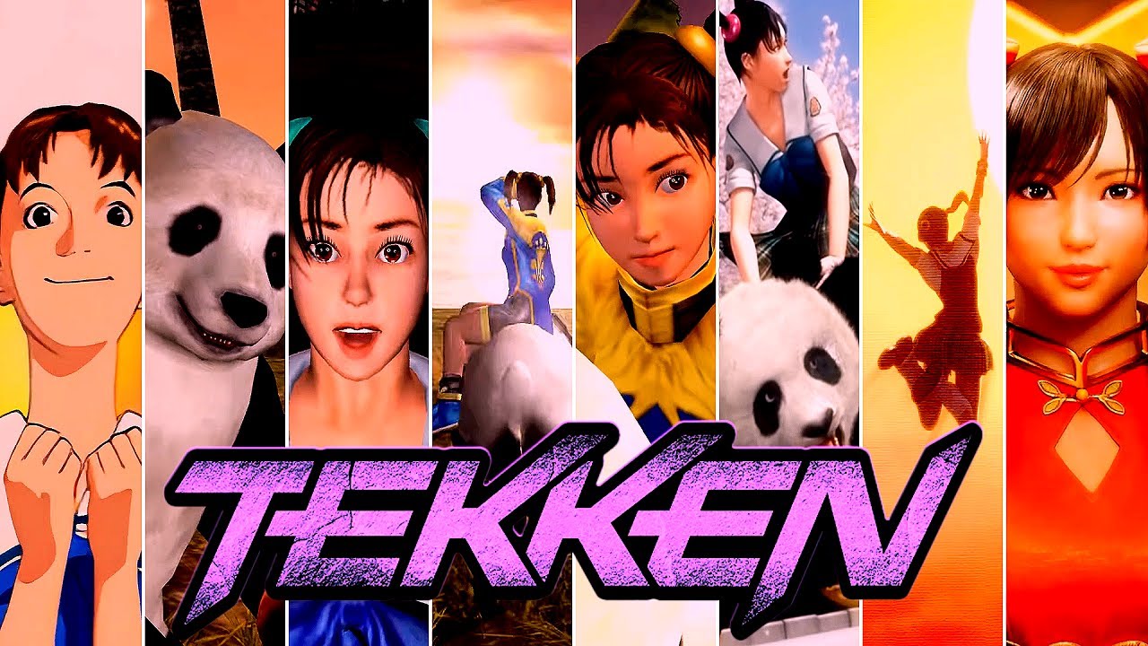 Ling Xiaoyu & Panda -  Compilation of Every Ending scene (TEKKEN 3 - 8)