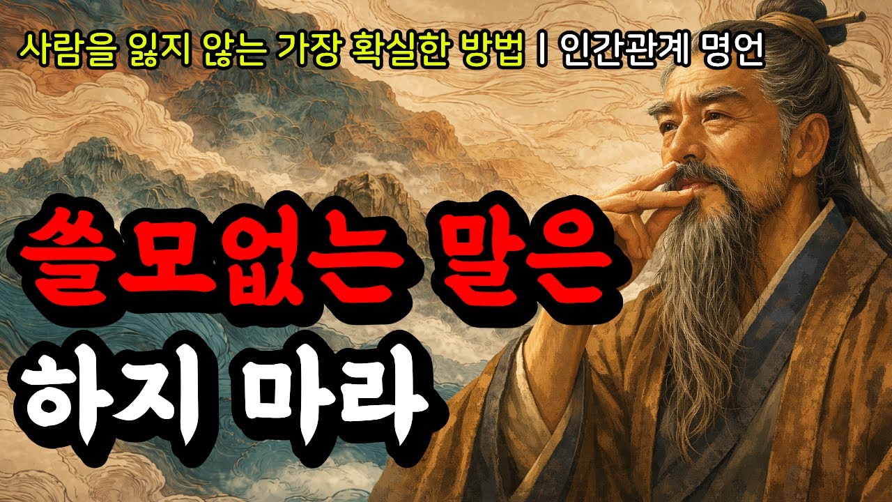 사람을 잃지 않는 가장 확실한 방법ㅣ논어, 율곡 이이, 다산 정약용, 명심보감, 채근담, 탈무드, 쇼펜하우어, 비트겐슈타인의 인간관계 명언ㅣ쓸모없는 말은 하지 마라