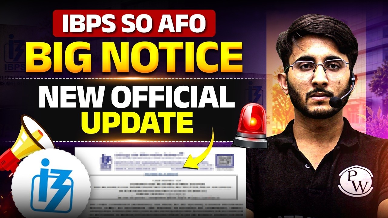 IBPS SO AFO BIG NOTICE 🚨 | New Official Update | IBPS AFO 2026 Latest News