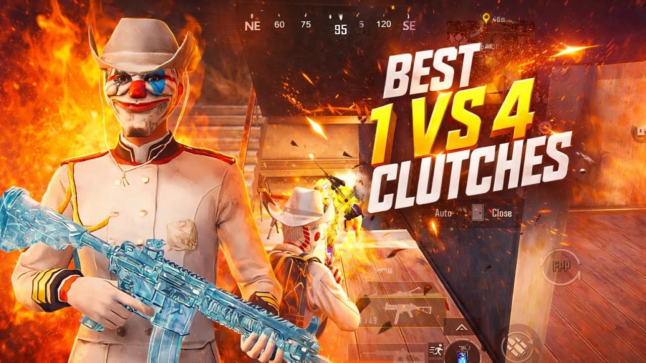 Best 1vs4 Clutches ☠️ |4 FINGER + GYROSCOPE  | SHARRY GAMING | BGMI |
