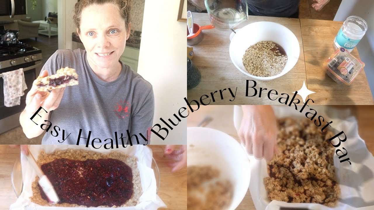 EASY HEALTHY BLUEBERRY BREAKFAST BARS|| VEGAN GLUTEN FREE DAIRY FREE