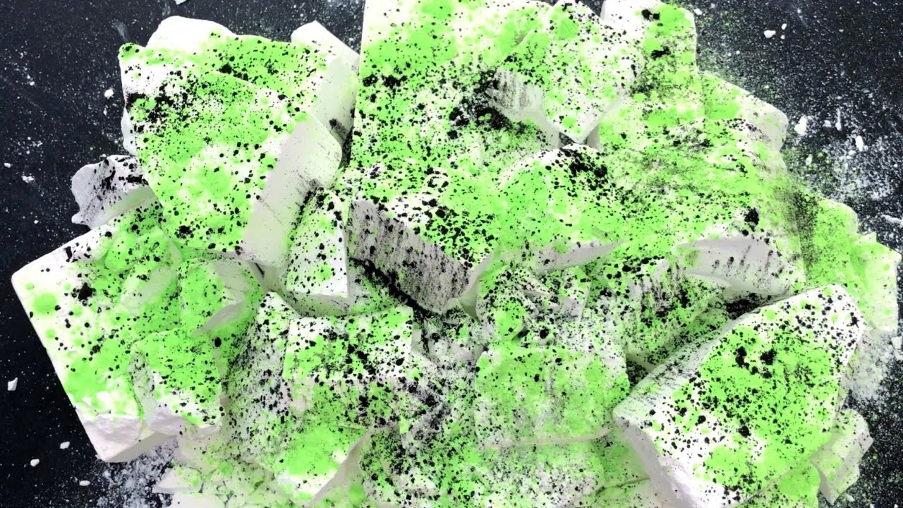 💚 Soft Ader vs Crunchy Z-Athletic Gym Chalk Crush • ASMR
