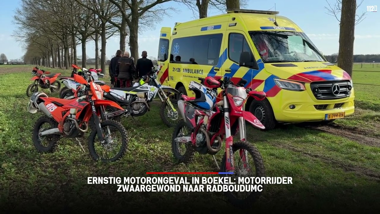 Ernstig motorongeval in Boekel: motorrijder zwaargewond naar Radboudumc