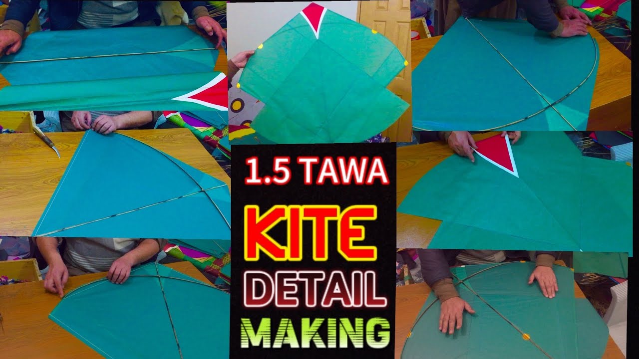 1.5 tawa kite making.beautiful kite making.kite making at home.pipacombat.professional kite making.