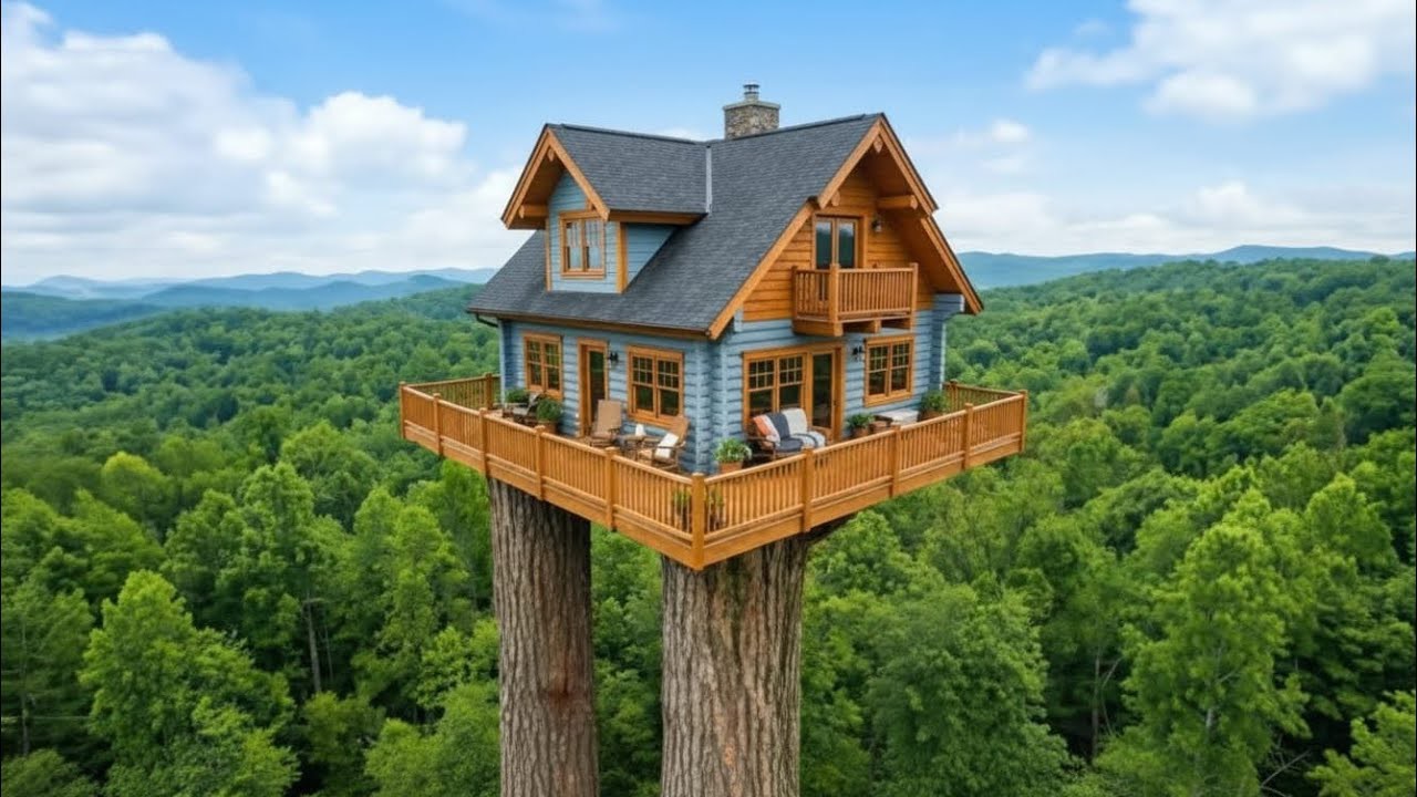 165 Days Building a $5M Luxury Treehouse on Two Giant Trees | Ultra Realistic ASMR Construction