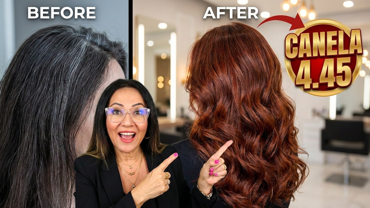 MISTURAS CABELO CASTANHO CANELA 4.45 PARA PINTAR SEM DESCOLORIR | COBRIR BRANCO | ESCURECER LOIRO