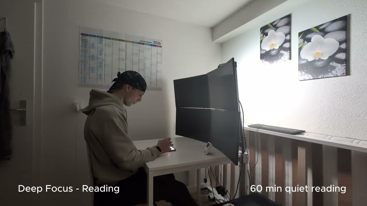 Read with me – 1h Deep Focus | Quiet Reading (#4/100)