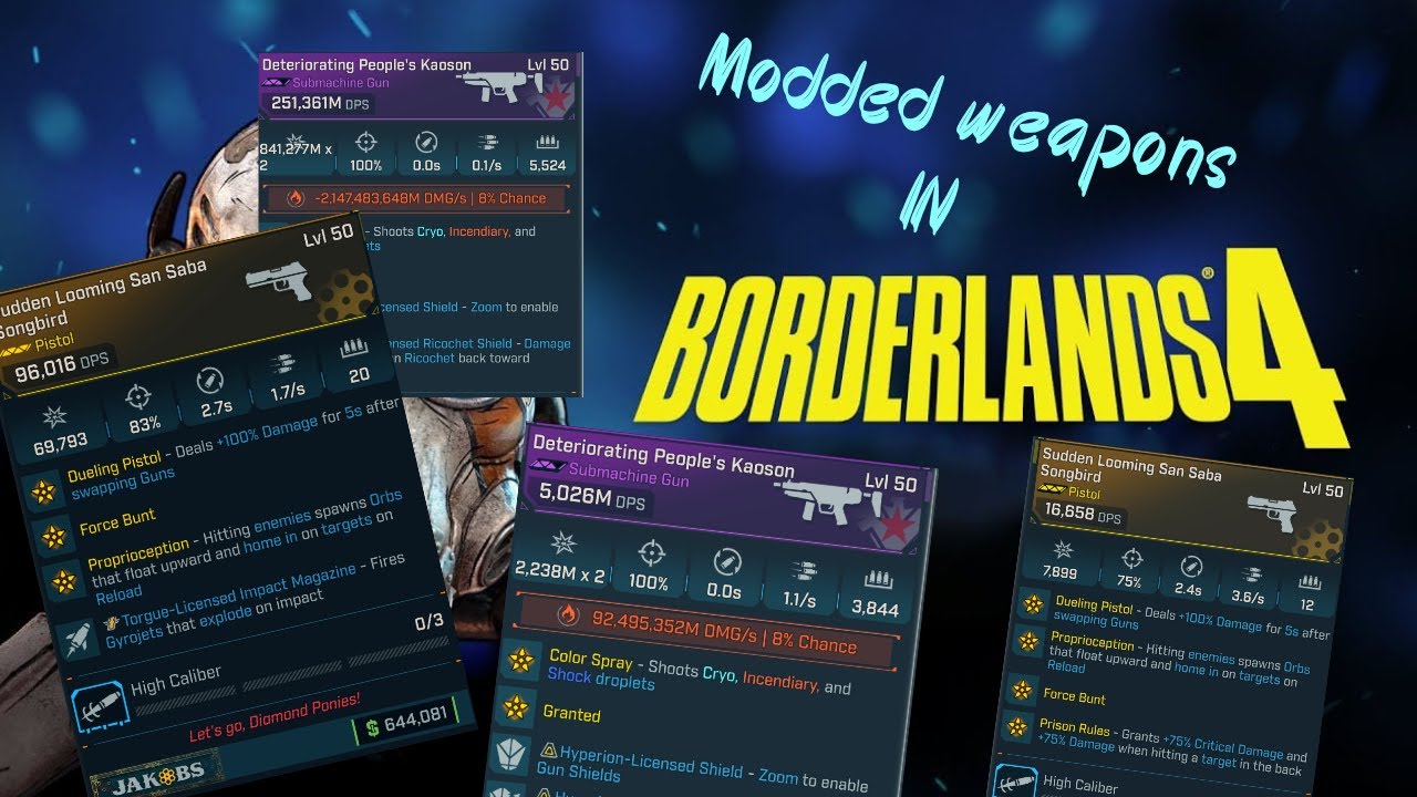 How to get modded weapons in borderlands 4