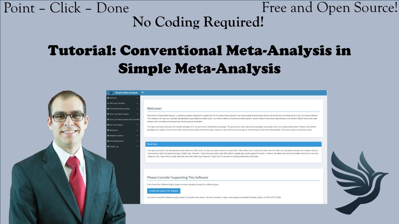 How to: Conventional Meta-Analysis in Simple Meta-Analysis Software