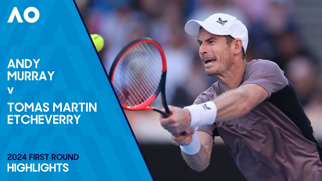 Andy Murray v Tomas Martin Etcheverry Highlights | Australian Open 2024 First Round
