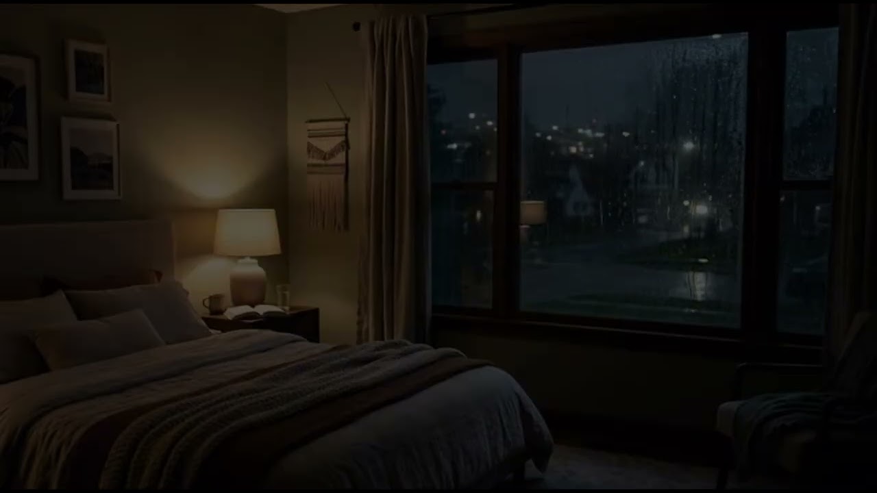Sleep in Minutes Tonight 🌧️ Gentle Rain on the Window & Soft Thunder for Deep Relaxation 💤