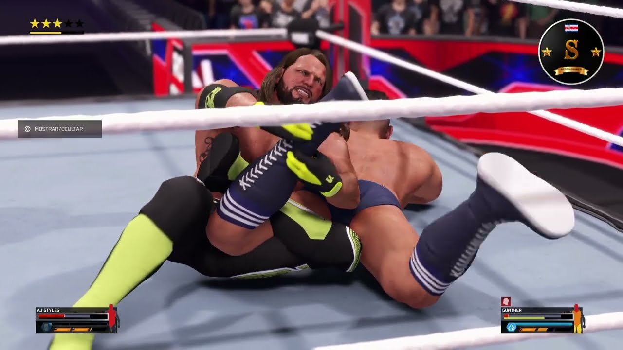 🔥🎮WWE 2K25 AJ STYLES VS GUNTHER (SIMULATED)🎮🔥#wwe2k25 #royalrumble #ajstyles #gunther