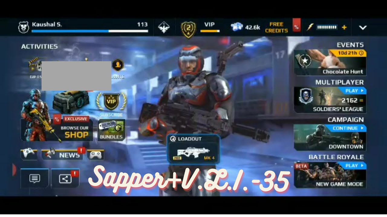 Modern Combat 5 - Team Battle - Sapper + V.L.I.-35 + Shoulder Gun Gameplay