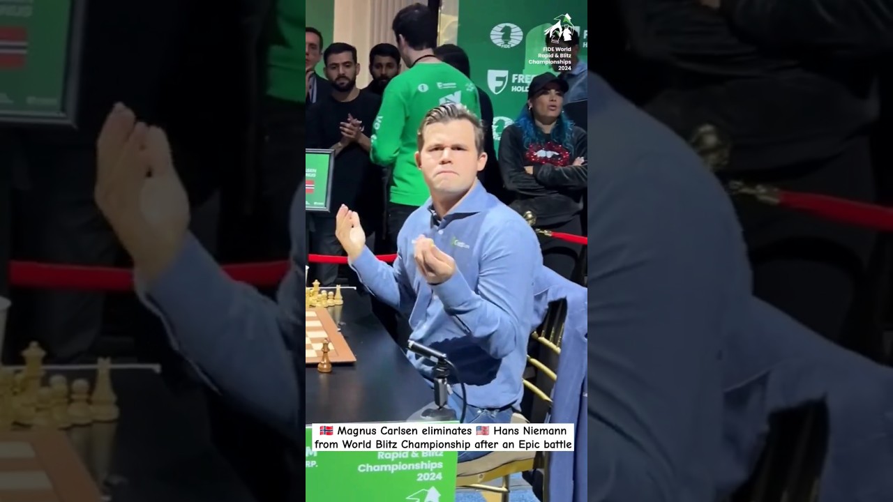 Magnus Carlsen Eliminates Hans Niemann from World Blitz Championship 🏆