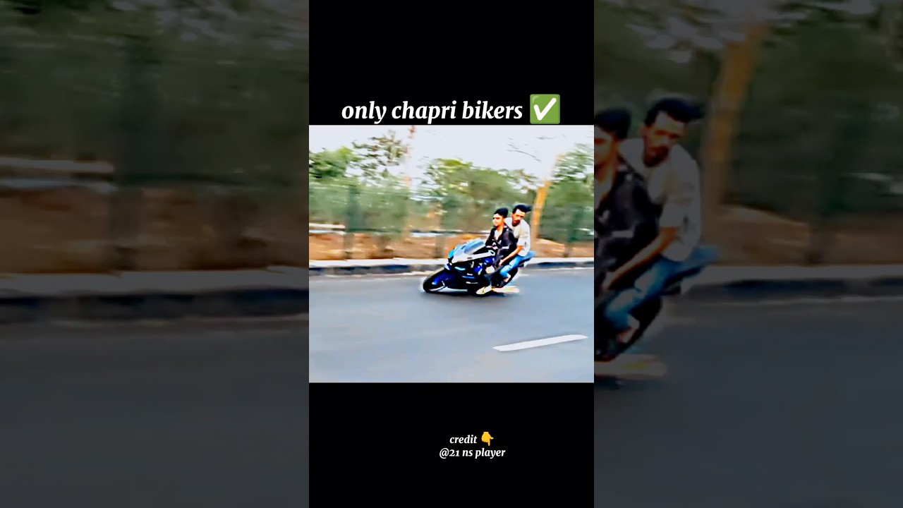 only chapri bikers ✅ 😂 chapri ne yamaha R15 se chingari 🔥 nikal diya chapriyo ki hyper ride