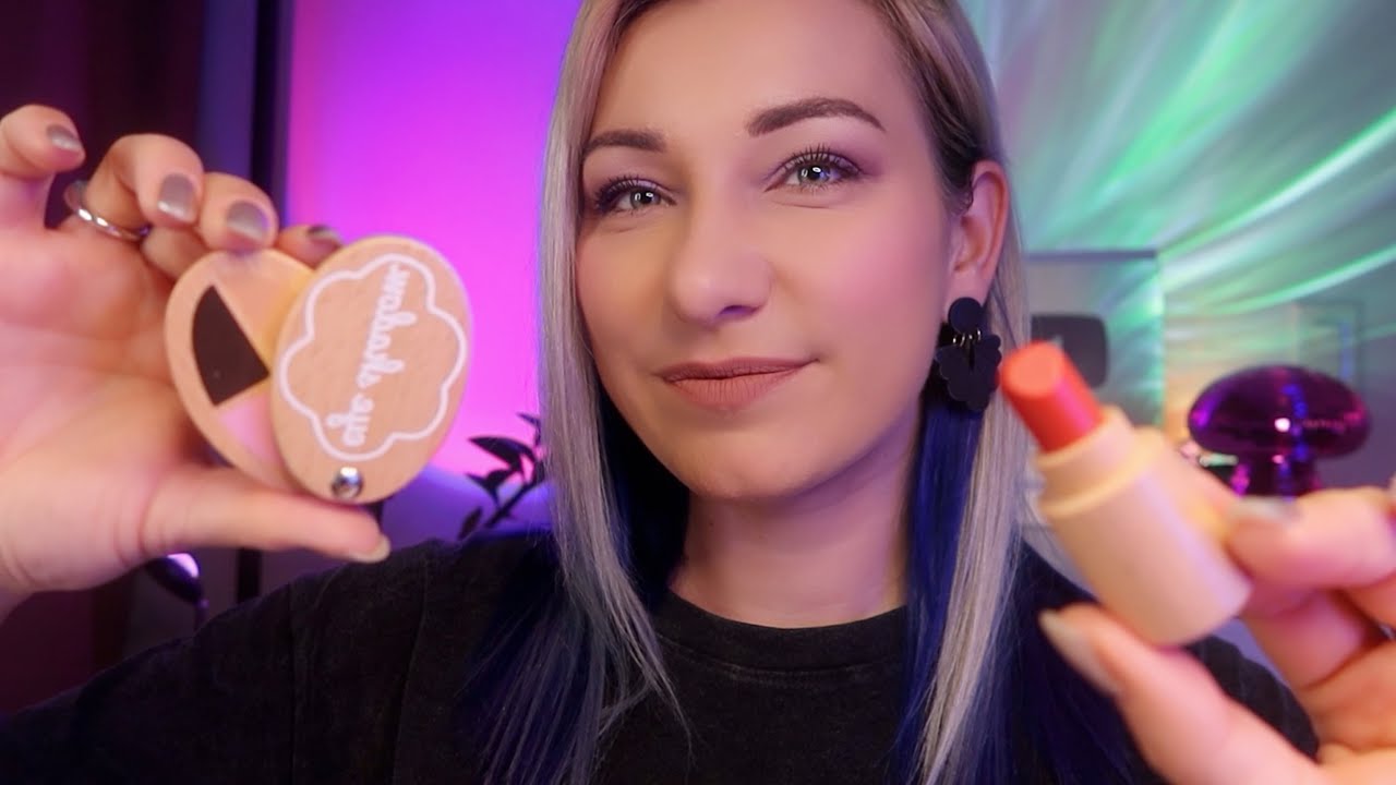ASMR 🪵 Wooden Makeup💄 (layered sounds, personal attention)