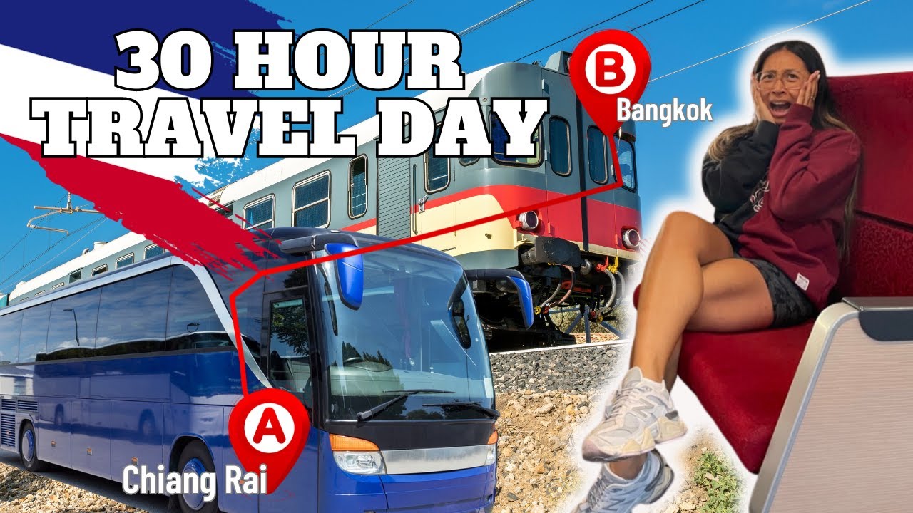 HOW TO TRAVEL from Chiang Rai to Bangkok | COSTS INCLUDED (Buses, Sleeper Train, Grab Taxi's)
