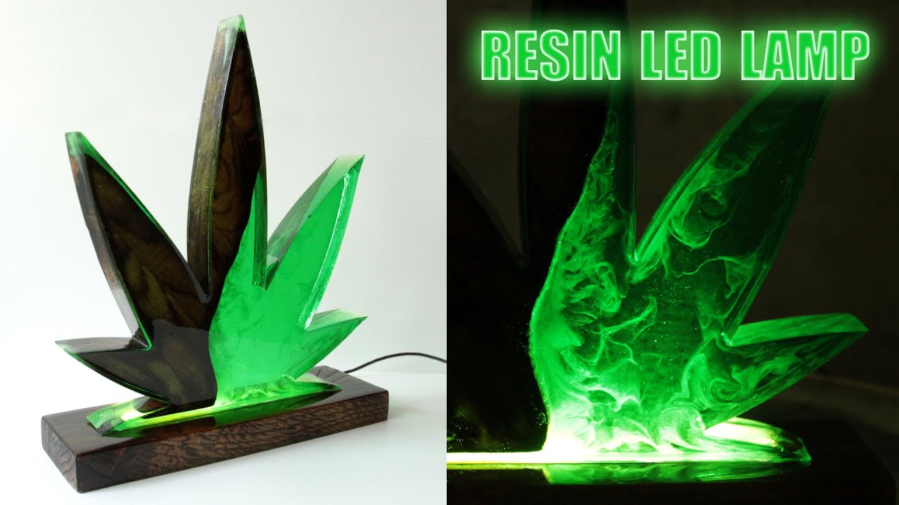 🌱🔥Epoxy Resin Led Lamp!🍁😌💨