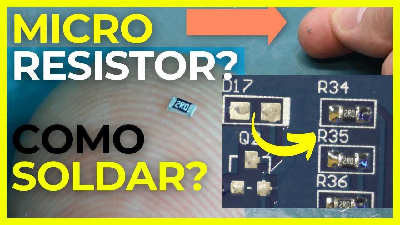 Micro Resistor SMD - Como Soldar um Resistor SMD 0603? Eletronica Facil