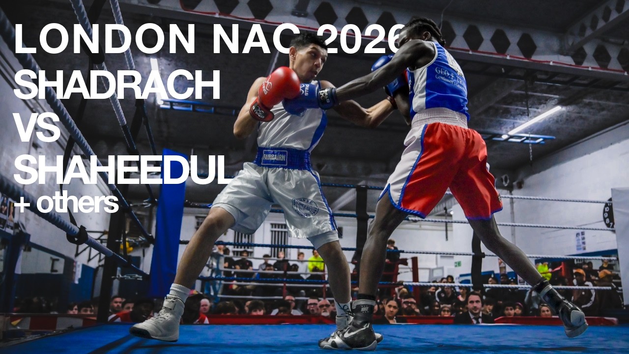 London ELITE National Amateur Championships 55kg Shadrach Olubanjo vs Shaheedul Islam FINAL ROUND