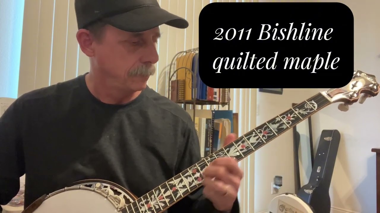 2011 custom Bishline quilted maple banjo - must see to believe!