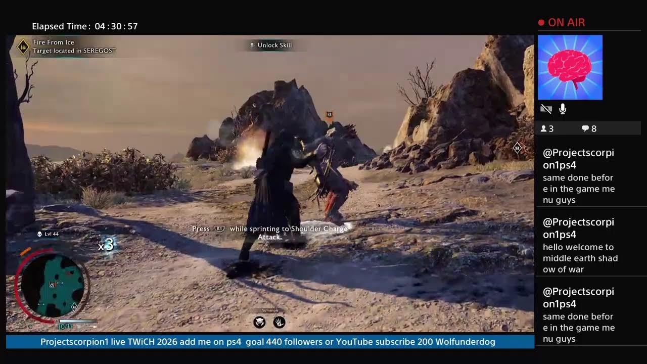 Wolfunderdog LIVE on Middle earth shadow 2026  February21 Saturday on  ps4 Goal 200 Like and subscri