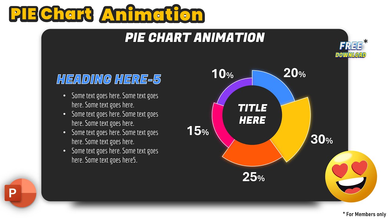 150.ANIMATED PIE CHART | ANIMATION using PowerPoint | Morph Transition