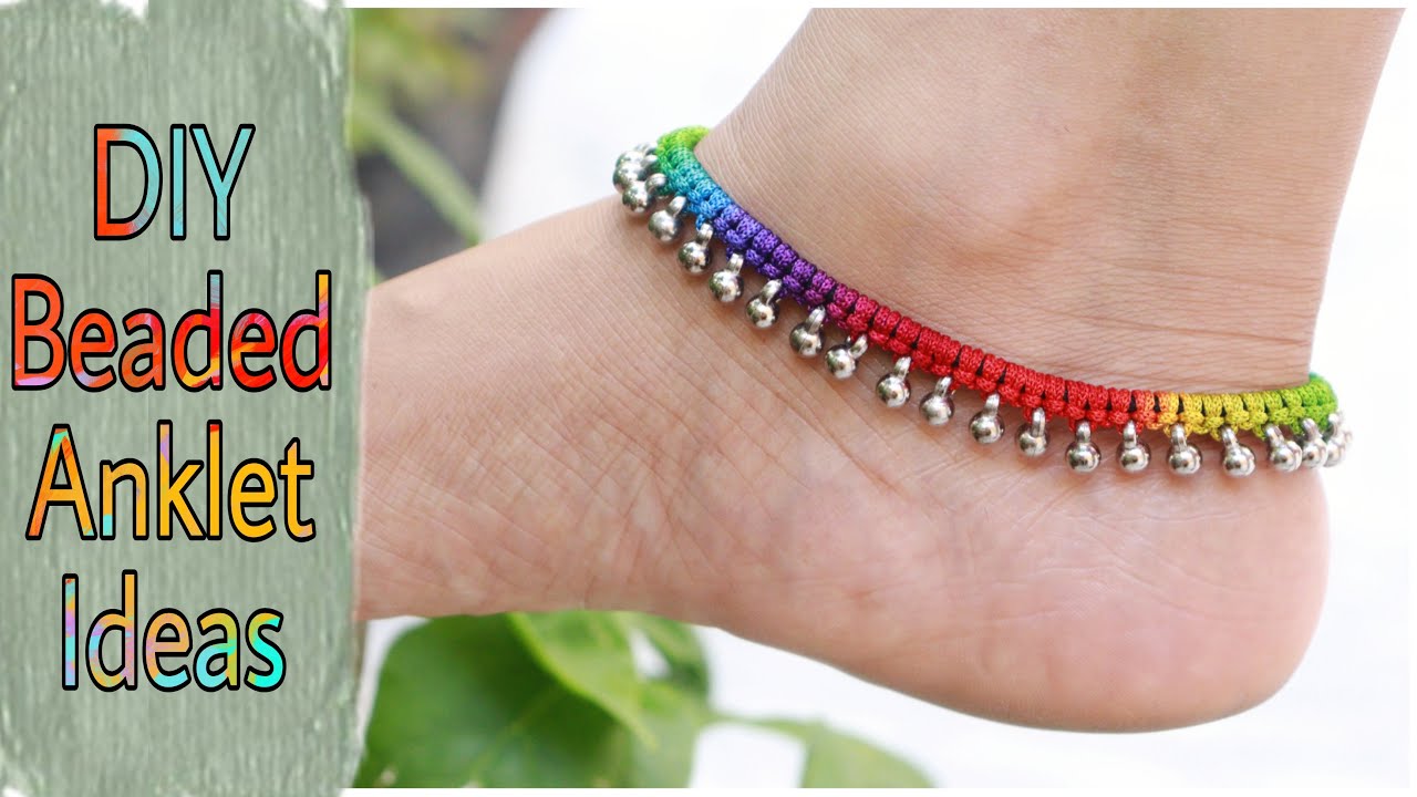 DIY BEADED ANKLET IDEAS | HOW TO MAKE ANKLET AT HOME | DIY JEWELLERY CRAFT IDEAS | CREATION&YOU