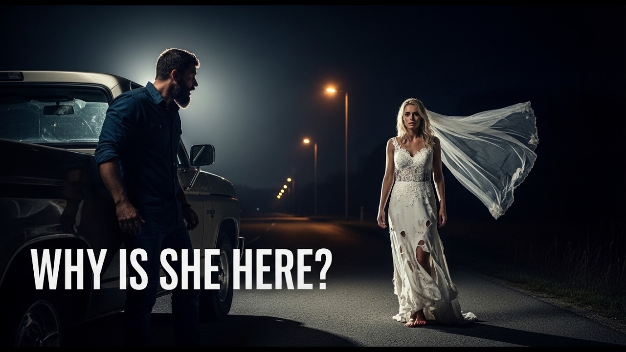 The Single Dad Saw A Bride Walking Alone At Night… What She Told Him Changed Everything”