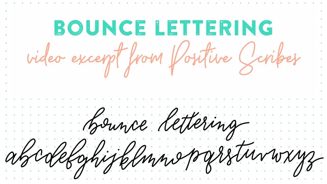 Bounce Lettering Tutorial