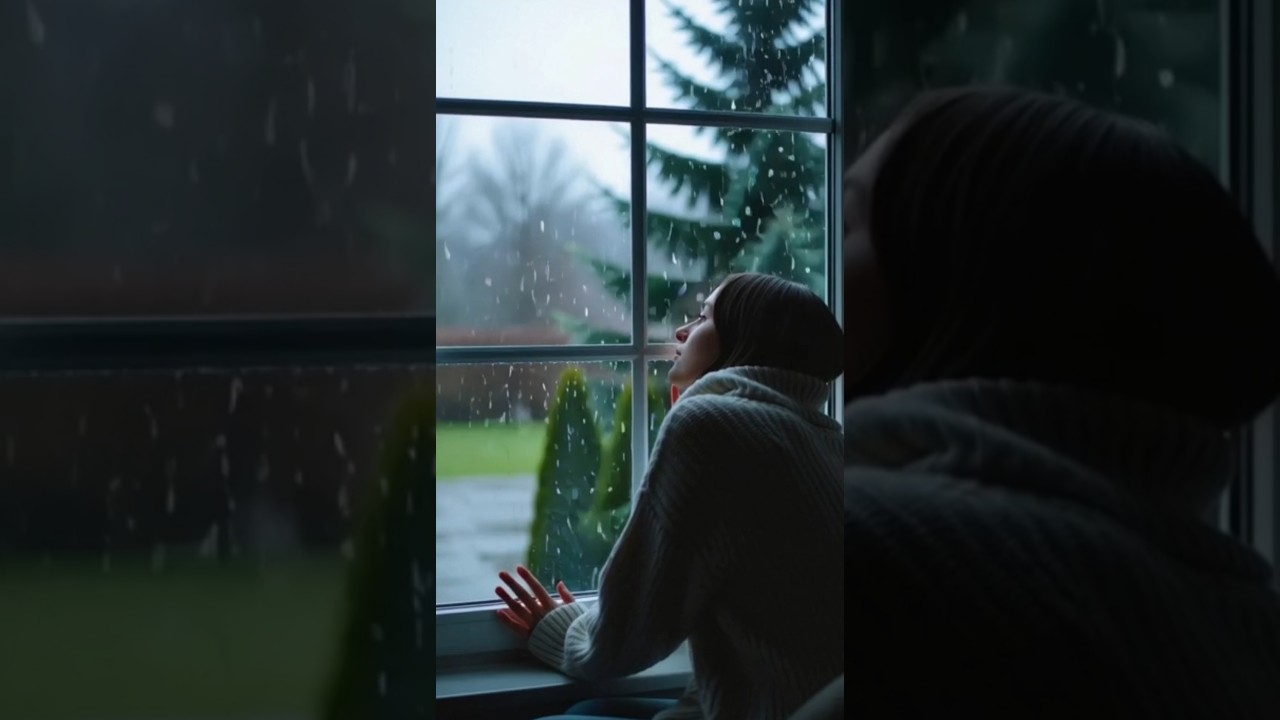 💖 Peaceful Rain by the Window  🌧️✨---✨