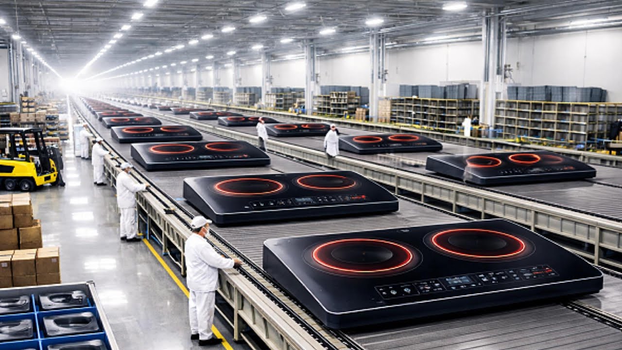 Inside an Induction Cooktop Factory: Coil Winding, EMI Test & Thermal Burn-In