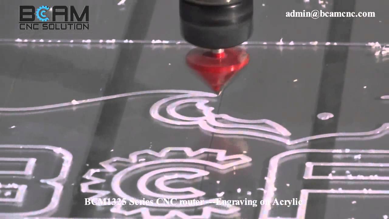 BCM1325 Series CNC router-- Engraving on Acrylic