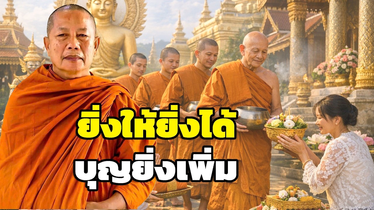 ยิ่งให้ยิ่งได้  ยิ่งให้ยิ่งเกิดบุญ ธรรมะคลายทุกข์ พระมหาบุญช่วย ปัญญาวชิโร 1