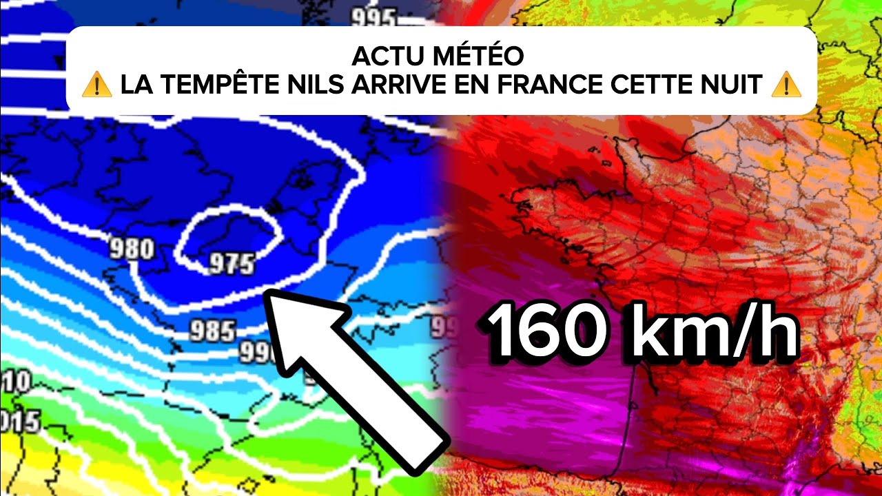 ALERTE MÉTÉO : LA TEMPÊTE NILS ARRIVE CETTE NUIT EN FRANCE !