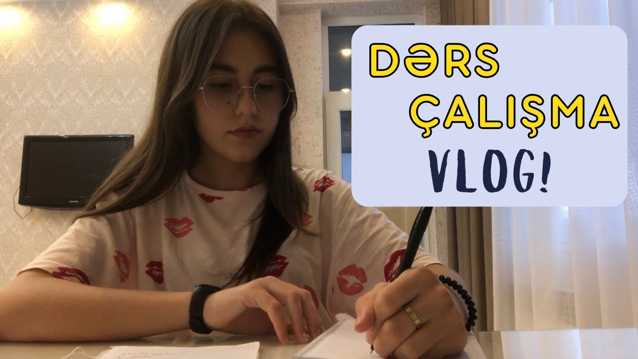 DƏRS ÇALIŞMA VLOG! 📚| Yağmur Kerimova