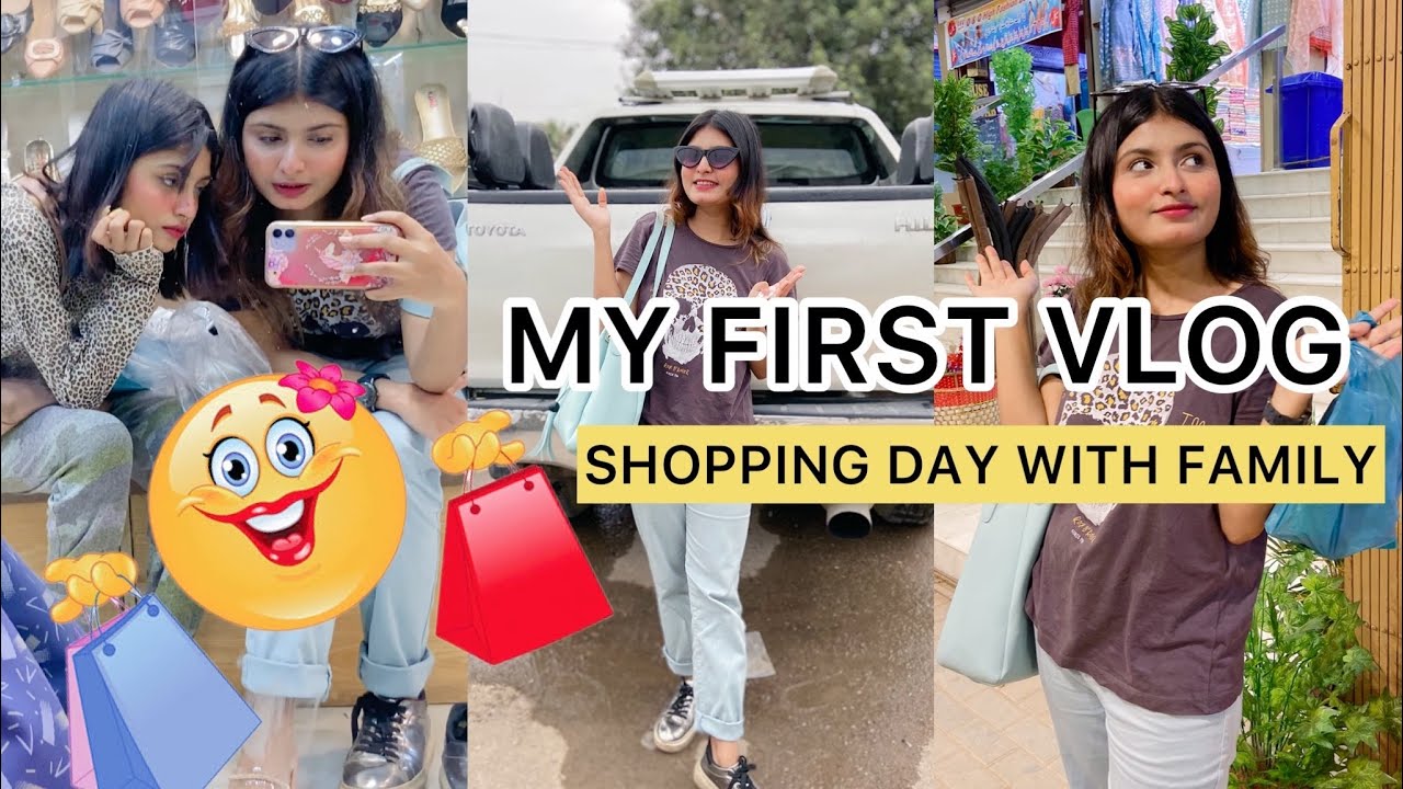 MY FIRST VLOG 😍 | SHOPPING WITH FAMILY | REVEALING MY FAMILY MEMBERS 🤩