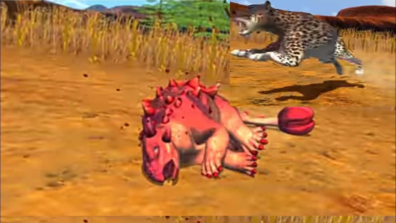 Smilodon Tiger Vs Ankysaurus : Dinosar Battle Special