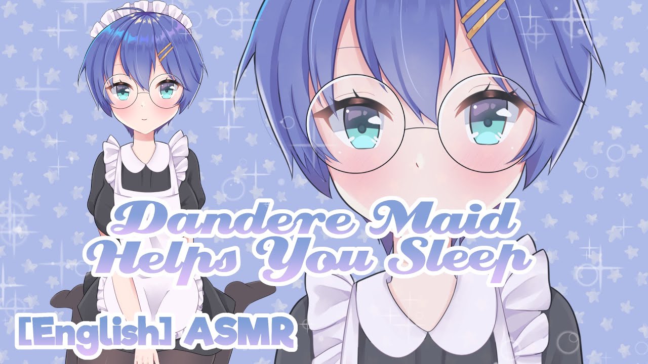 [ASMR] 💙 Your Dandere Maid Helps You Sleep 💤 [Binaural/Hair Brushing]