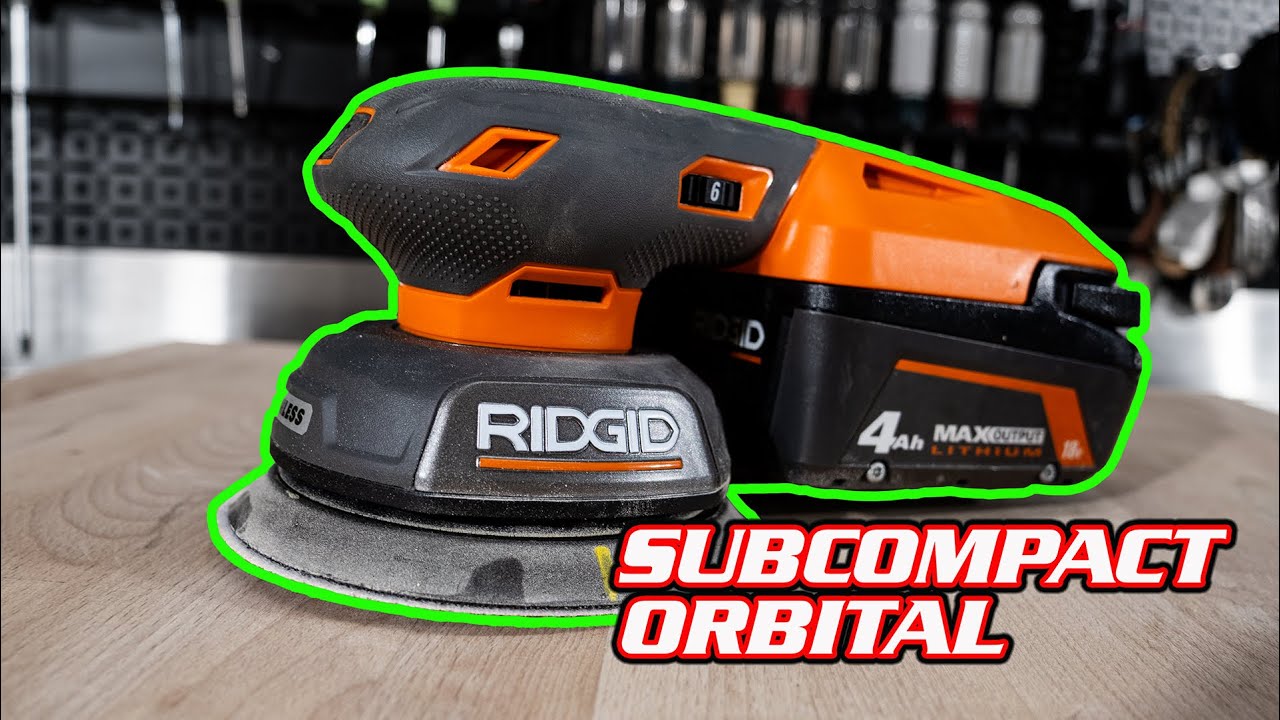 ЛЕГКО РАБОТАЕТ с новой орбитальной шлифовальной машиной RIDGID 18 В с бесщеточным ротором 5 дюймов [R870651]