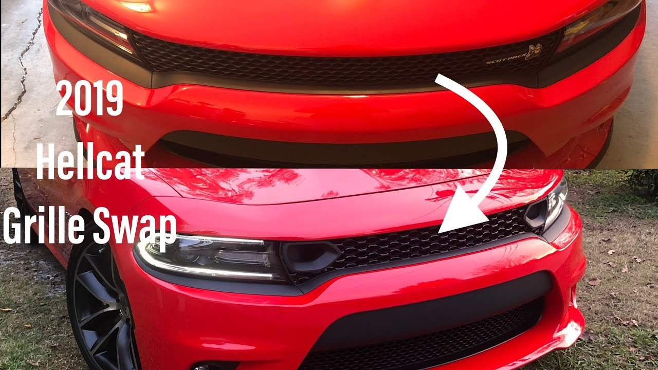2019 Charger Scat Pack Hellcat Grille Swap Install Video! How to Remove bumper.