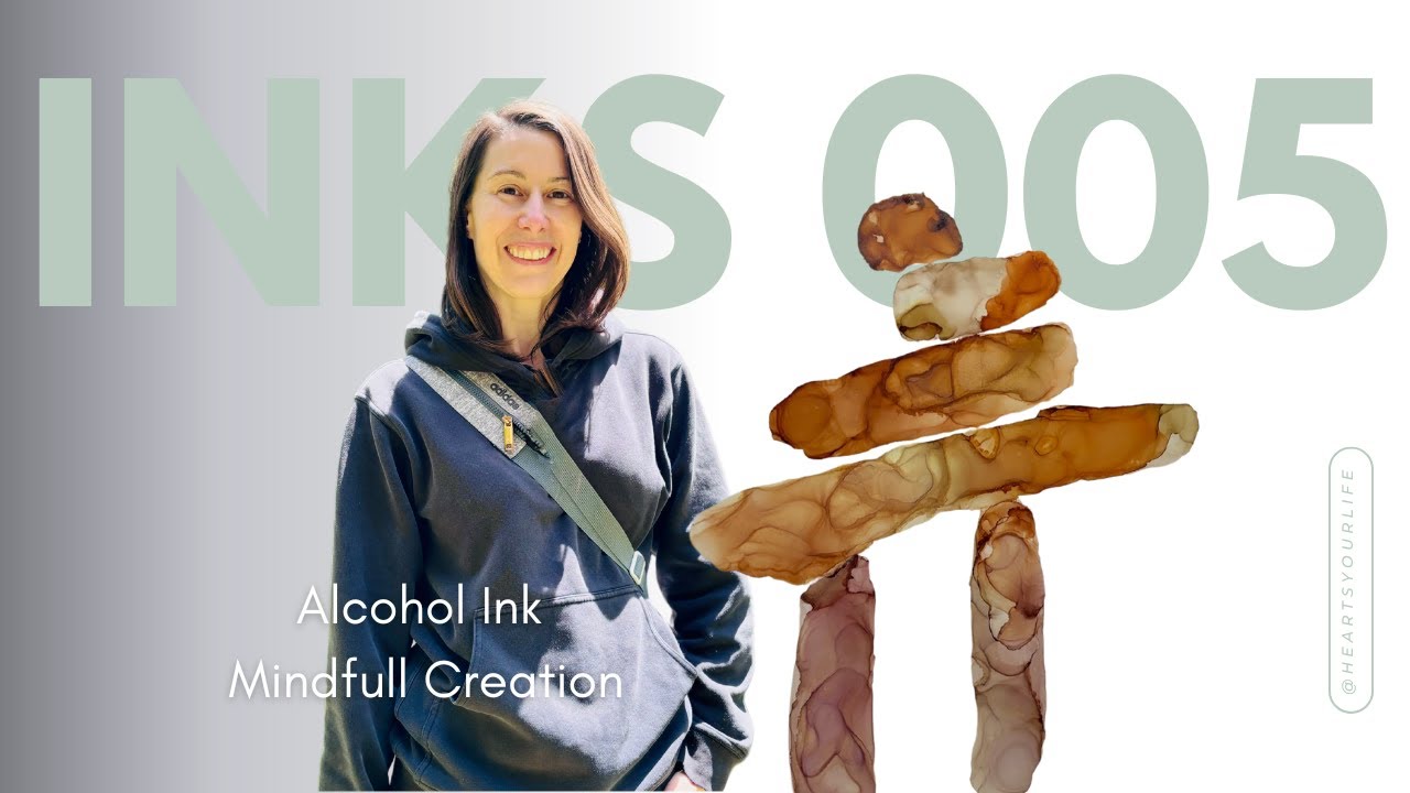 INKS 005 - Inukshuk Alcohol Ink Painting