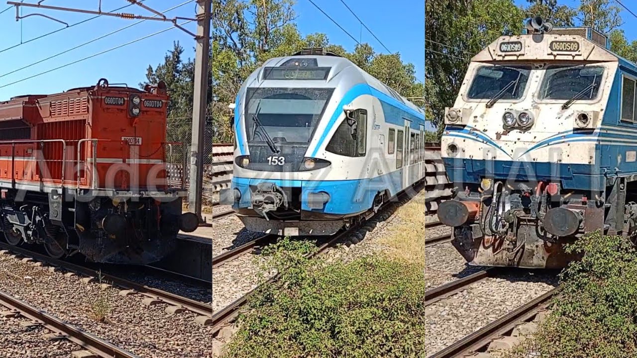 Trains crossing in Mouzaïa station.