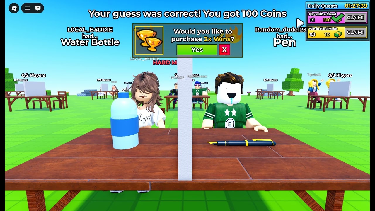 Playing this roblox game where you tell the truth.