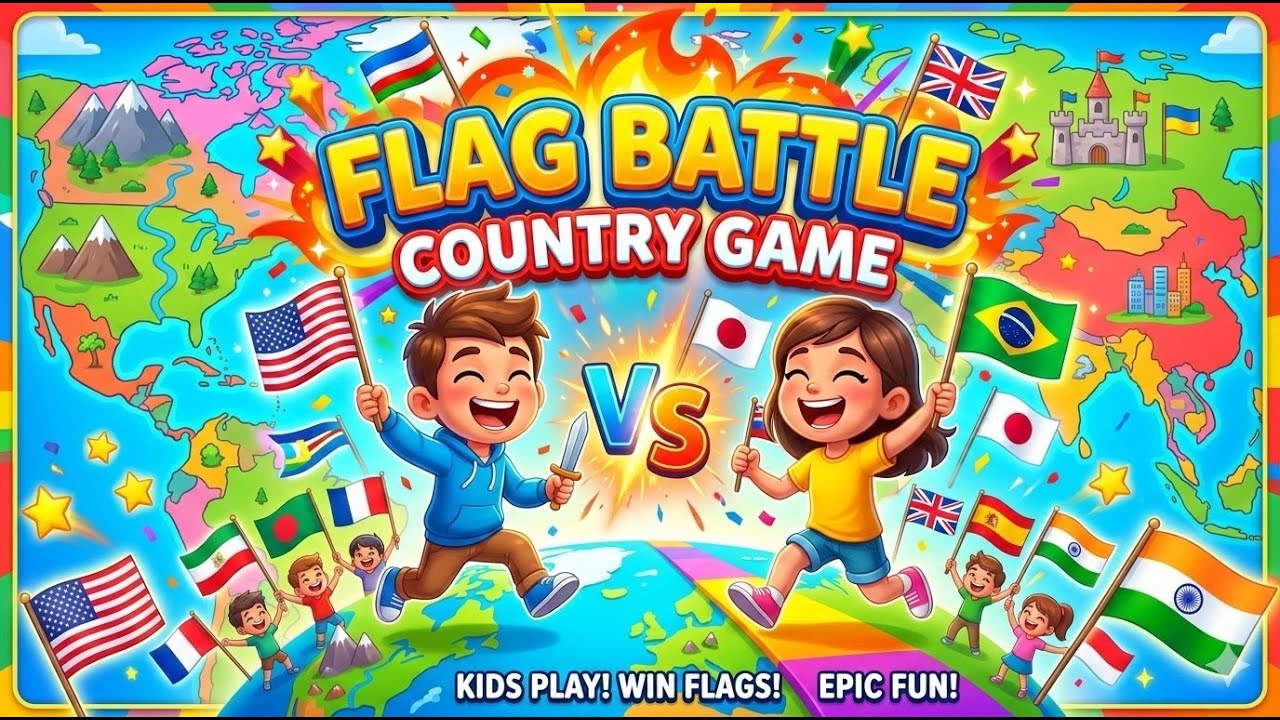Country flags battle game