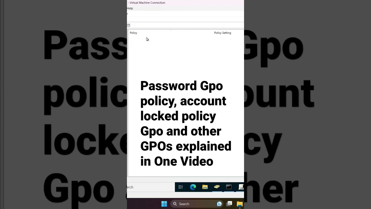 Password policy, Account Locked Policy, Folder Redirection, etc All GPO explained in one Video