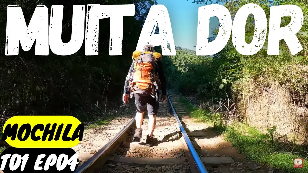 8 BOLHAS nos PÉS e 20 KMS com a MOCHILA NAS COSTAS. VIADUTO 13 FERROVIA do TRIGO. Mochila T01 EP04