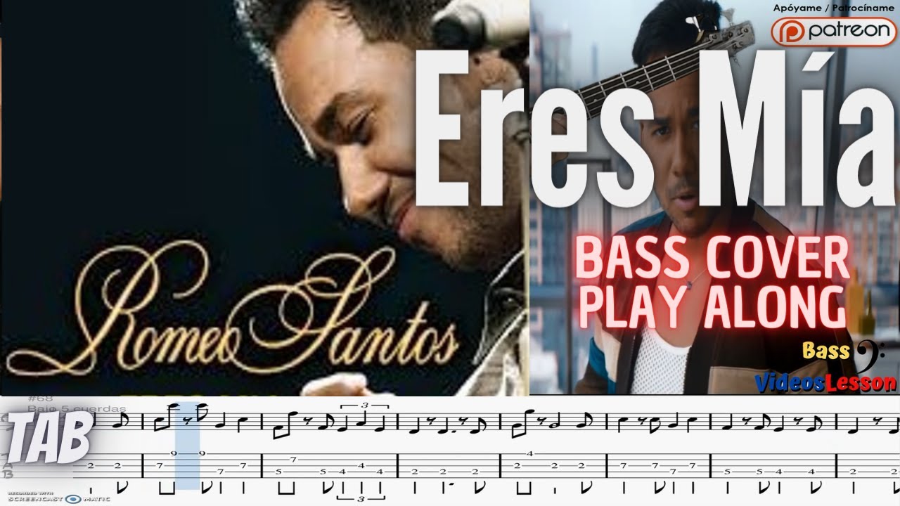 Eres Mia - Cover -Bachata Tutorial Bass tab