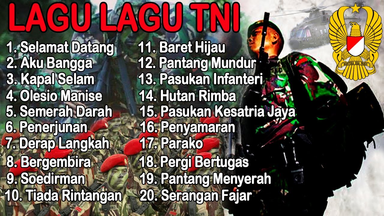 KUMPULAN LAGU LAGU PENDIDIKAN TNI